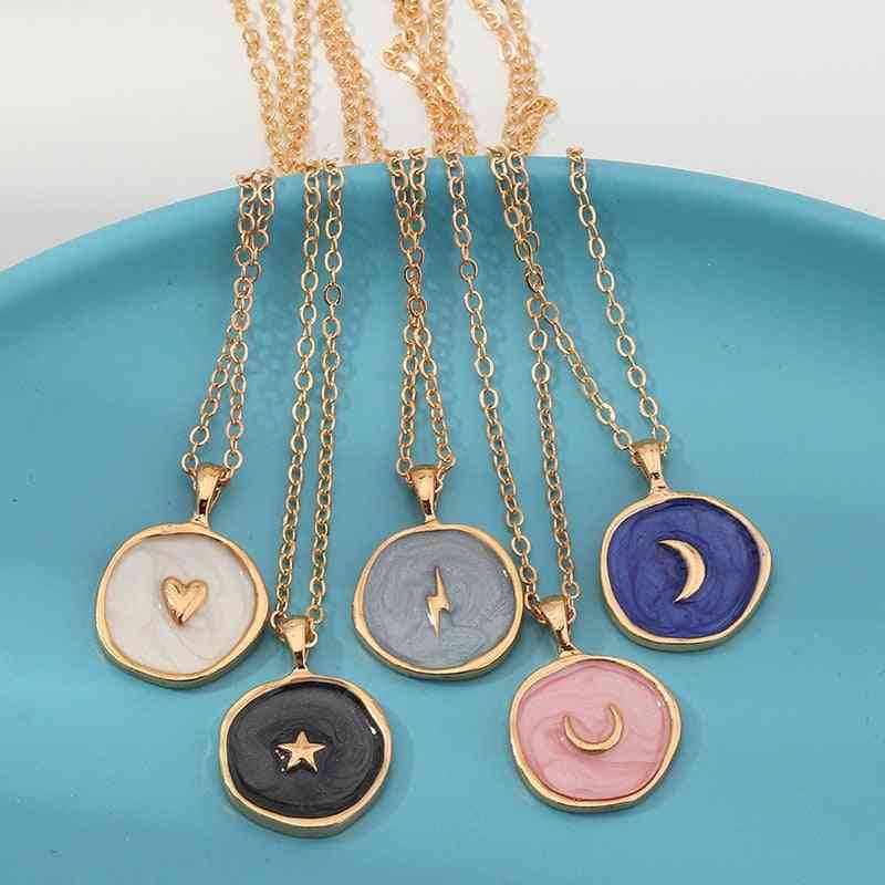 Simple Stars Moon Necklaces