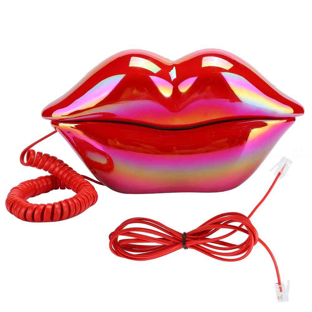 Creative Lips Electroplate Desktop Landline Phone