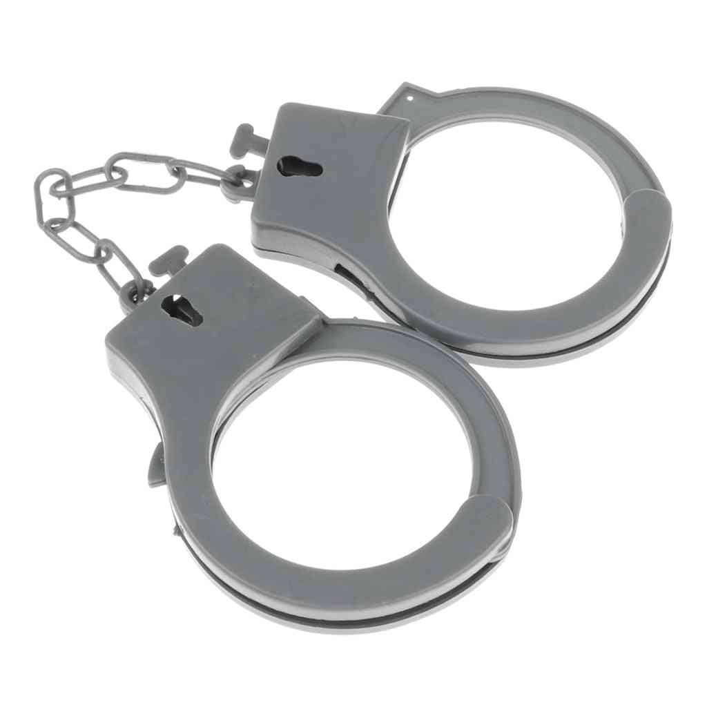 Police Handcuffs - Child Fancy Dress Costume Role Play Pretend Educational Toy