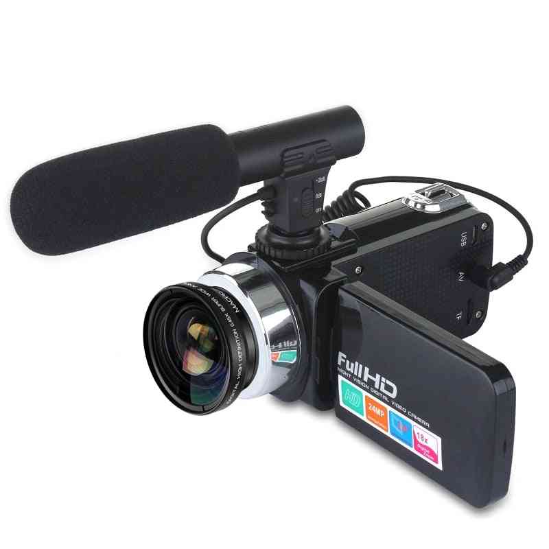 Professional 24mp Camcorder, Digital Video Camera Night Vision, Lcd Touch Screen