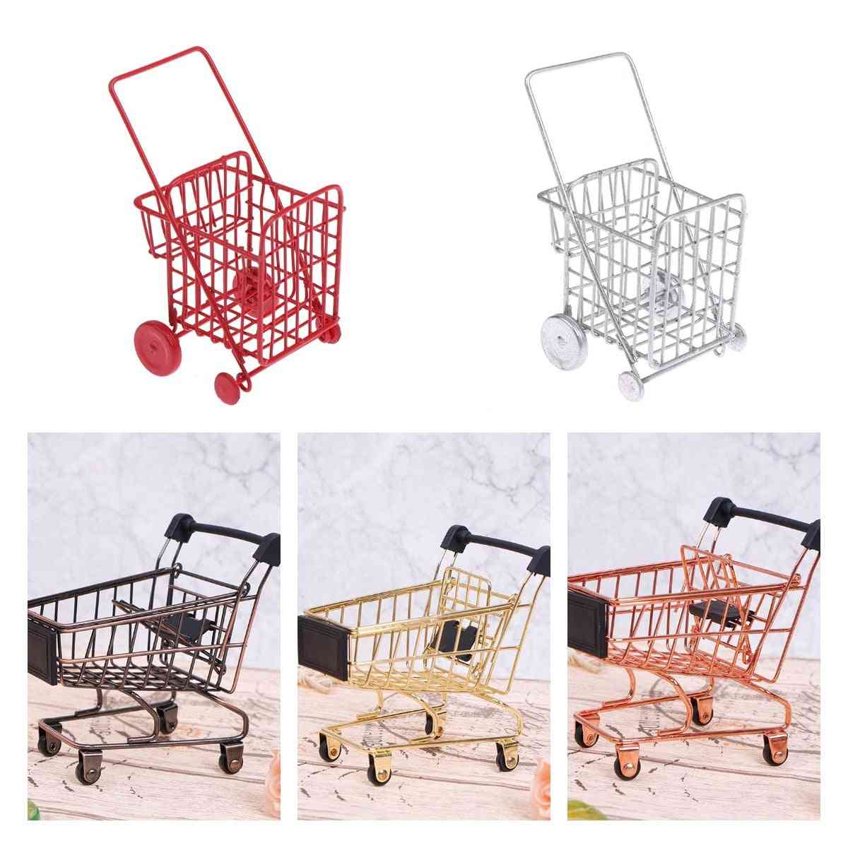 Mini Shopping Cart Trolley, Storage Ornaments's Toy