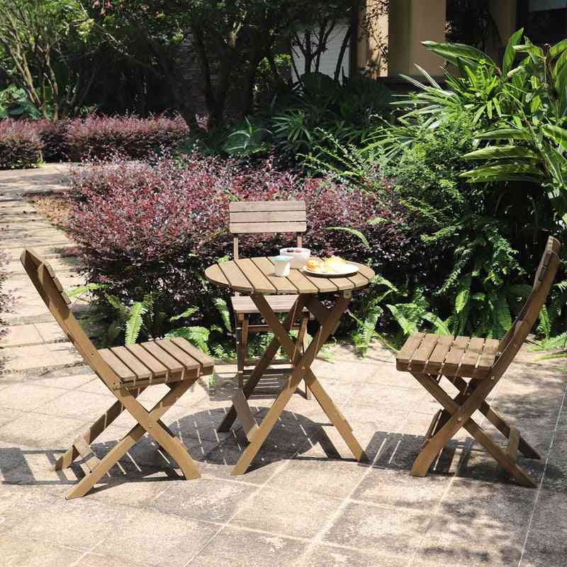 Hopfällbar trädgård balkong bord och stol
