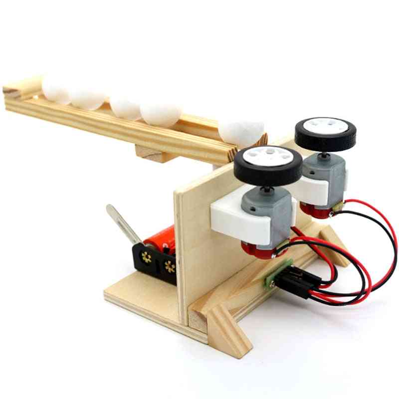 Diy Ball Launcher, Children Science Experiment Kit, Assembly, Electric Model, Children Invention, Teaching Aids Toys Gifts