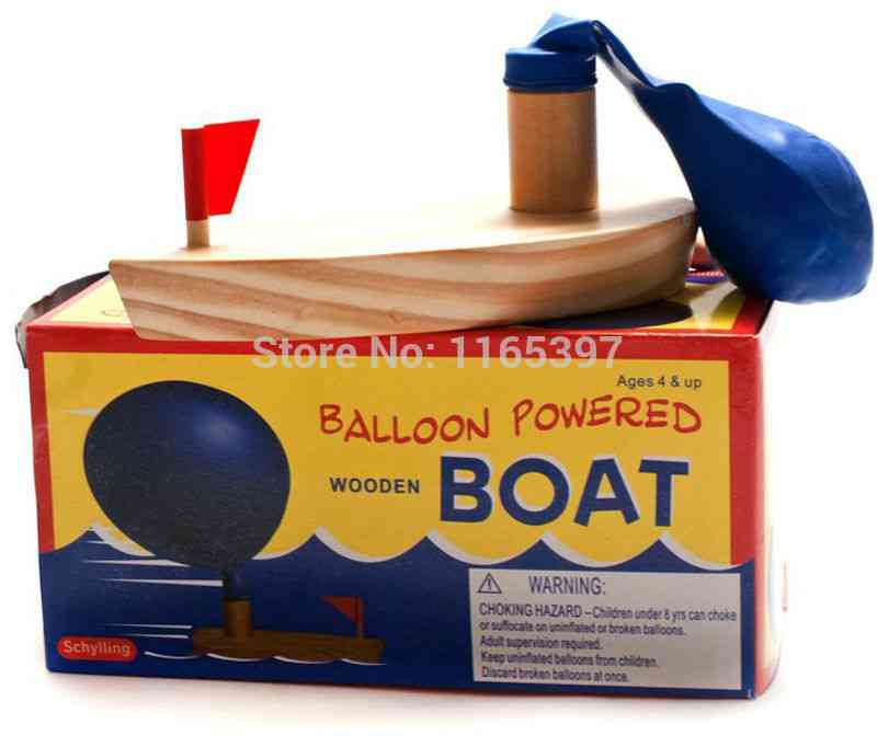 Teenage Children Kids Scientific, Science Educational Models, Experimental Toys, Materials Balloon, Powered Wooden Boat