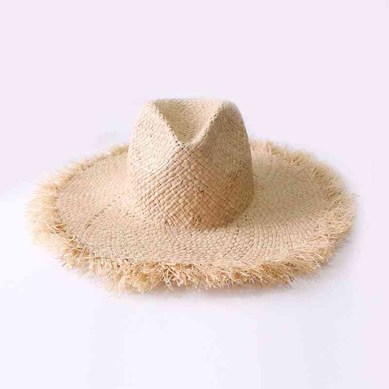 Summer Raffia Sun Hats, Beach Summer Caps