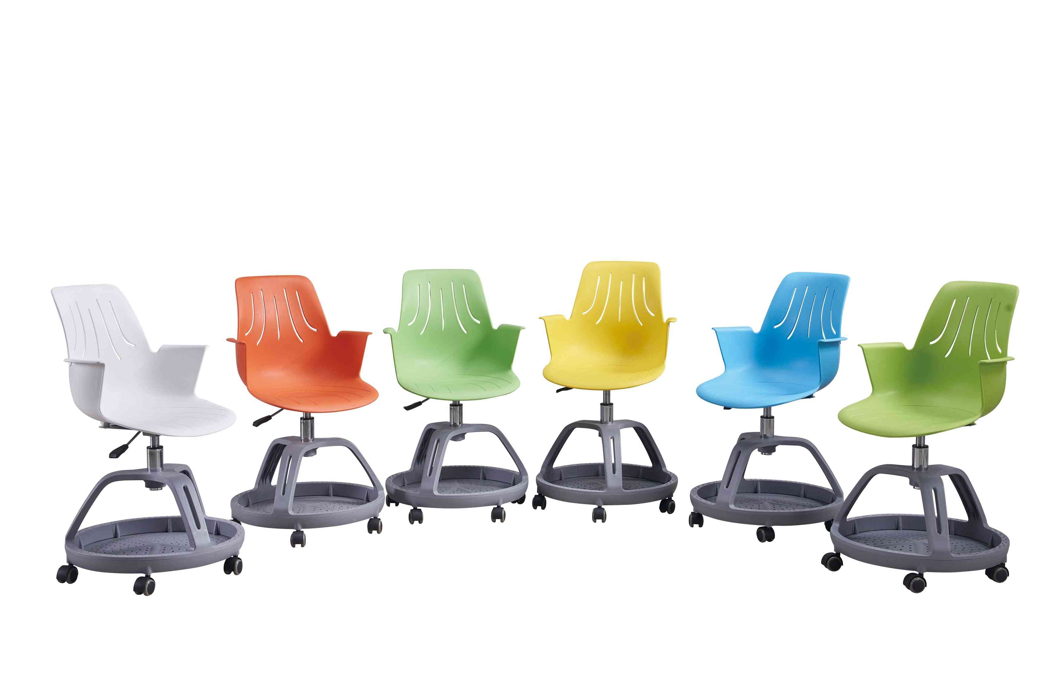 Student Chairs With Round Base & Wheels