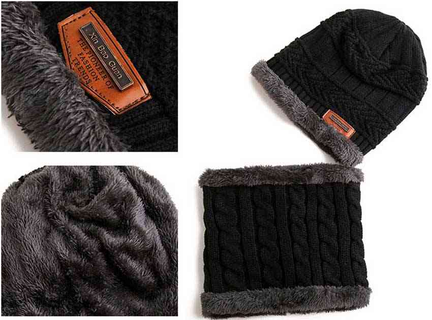 Winter Warm- Knitted Hat And Scarf Gloves Set For,