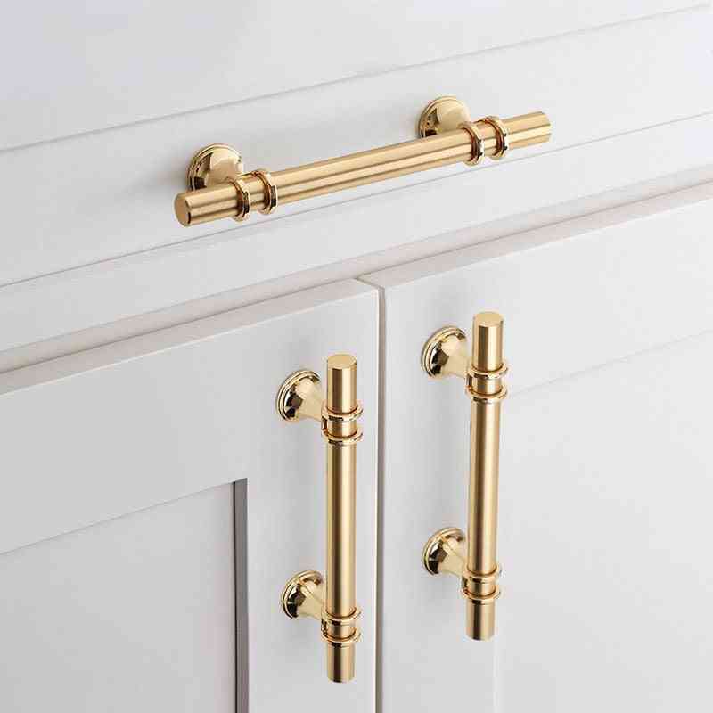 Modern Zinc Alloy Door Handles Kitchen Cabinet Handles Solid Drawer Knobs Fashion Furniture Hardware