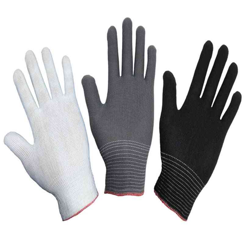 2 paires de gants de travail antistatiques en nylon noir blanc