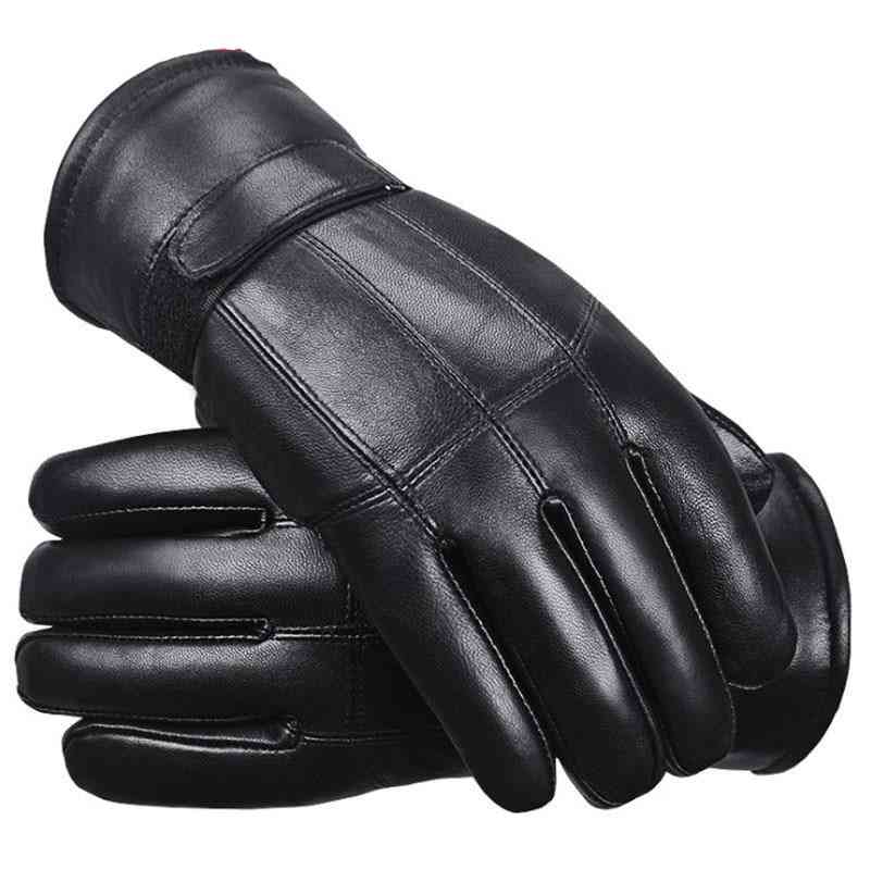 Genuine Leather- Winter Warm, Thick Sheep, Fur Gloves