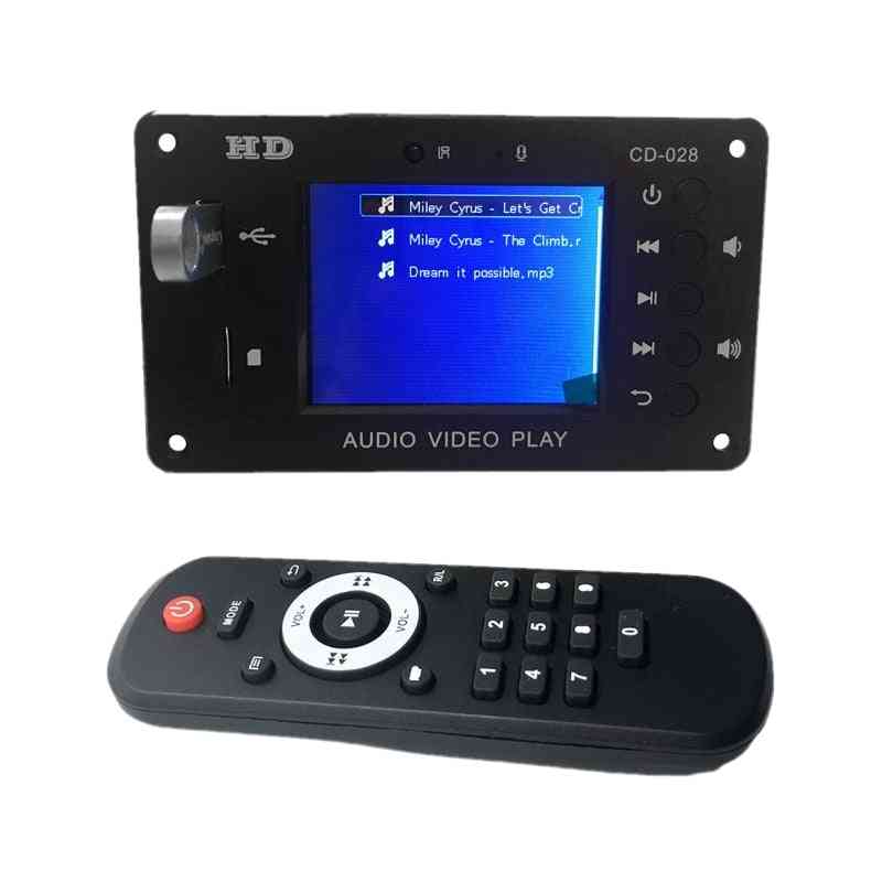 Wireless Bluetooth 5.0 Decoder Board Stereo Audio Hd Video Player Mp3 Flac Wav Ape Decoding Fm Radio Usb Tf Music Player