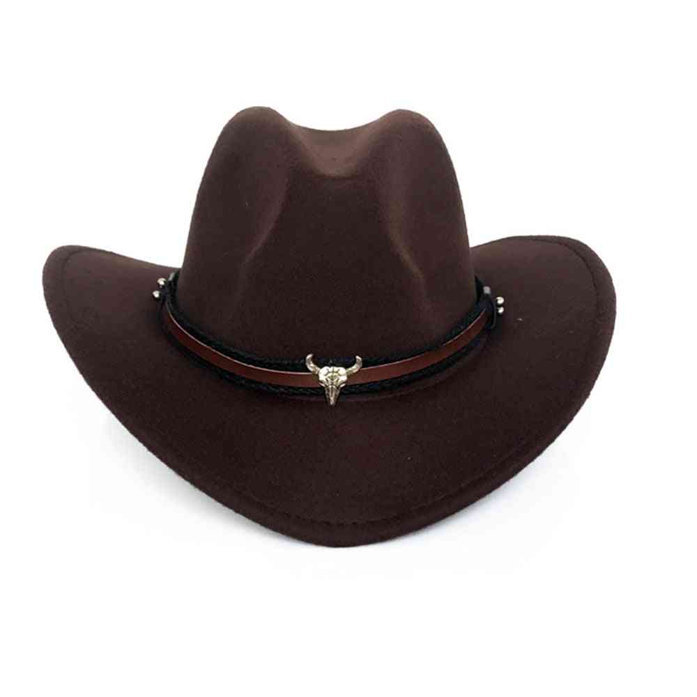 Western Cowboy Hat, Women Men Cow Gentleman Cap