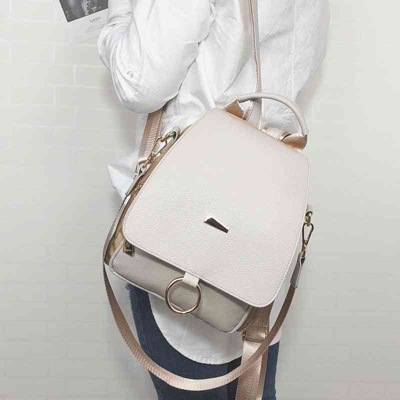 Pu Leather- Nylon Backpacks, Travel Shoulder Bags