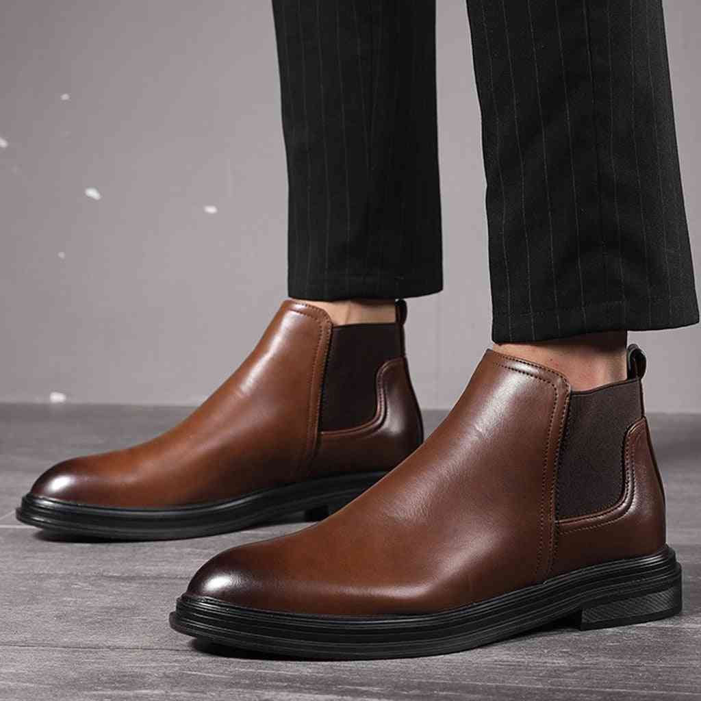 Pánska módna westernová ležérna pohodlná obuv na nízkom podpätku