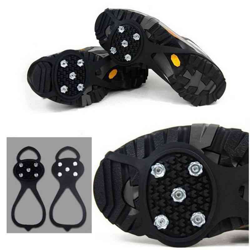 Anti-slip Snow Ice Shoe Rubber Grip Spike Outdoor Climb Iron Crampons Cleat