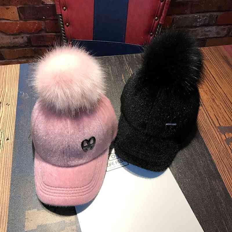 ženski klobuk starš-otrok, jesensko-zimska kapa
