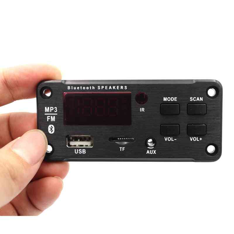 Car Mp3 Decoder Audio Board Bluetooth 5.0 Dc 12v Usb Power Supply Wma Wav Flac Ape Format Tf Fm Radio Mp3 Player Remote Control