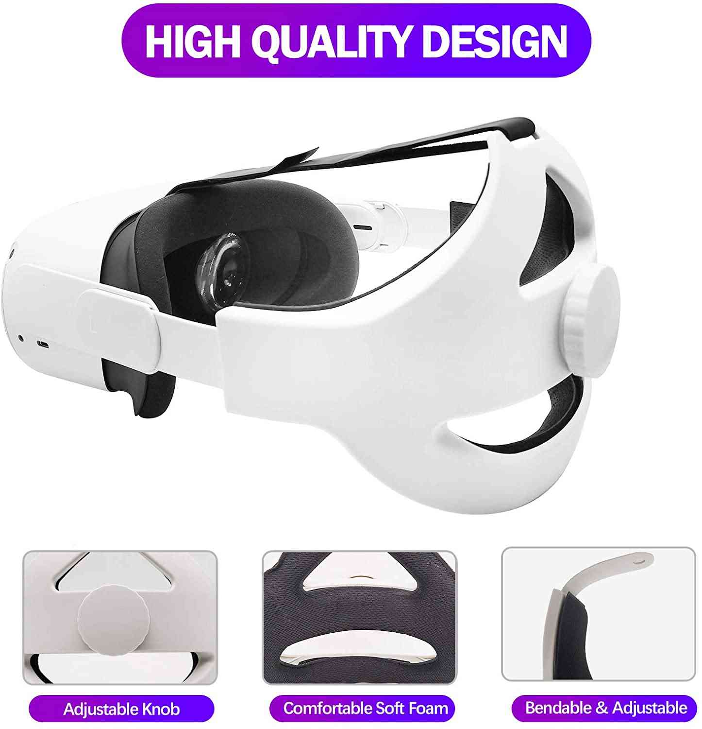 Oculus quest halo popruh, podpora virtuální reality, podpora síly, upgrady hlavového popruhu