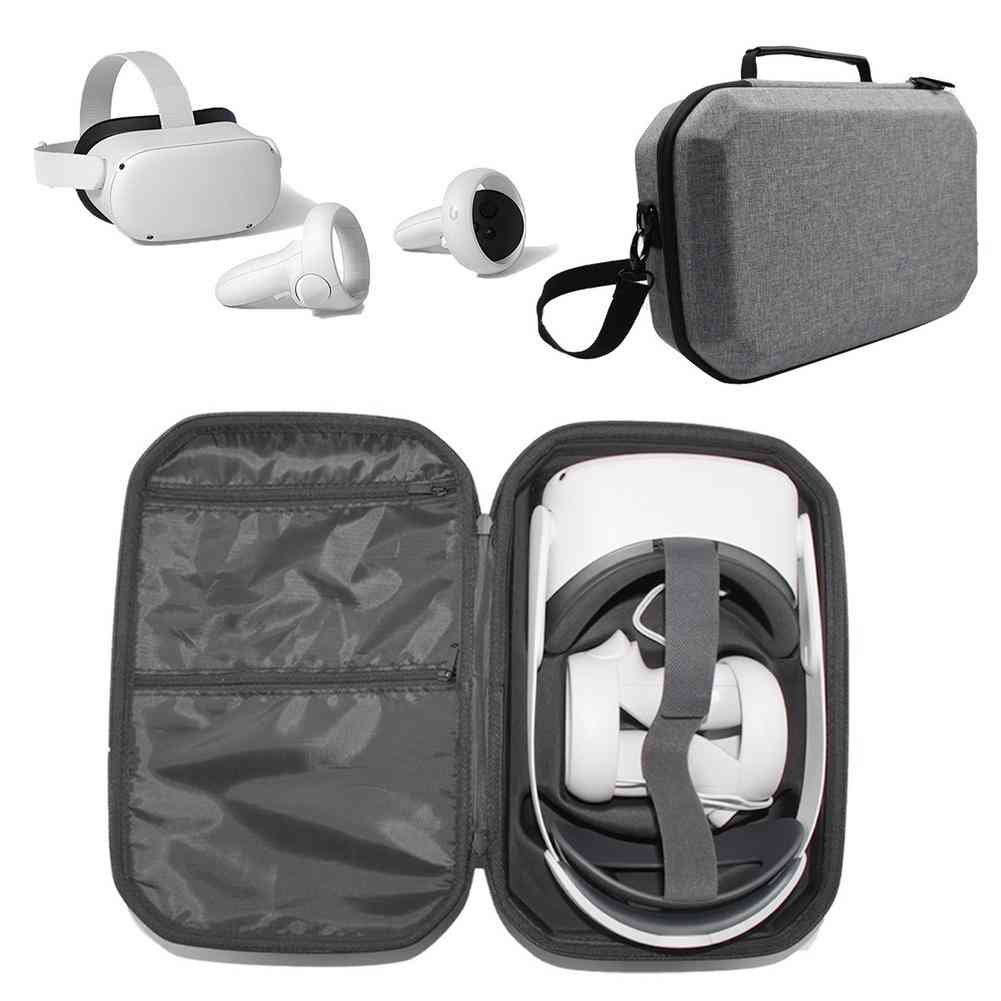 VR -tarvikkeet oculus questille, kuulokkeiden matkakotelo, eva -säilytyslaatikko, suojapussi