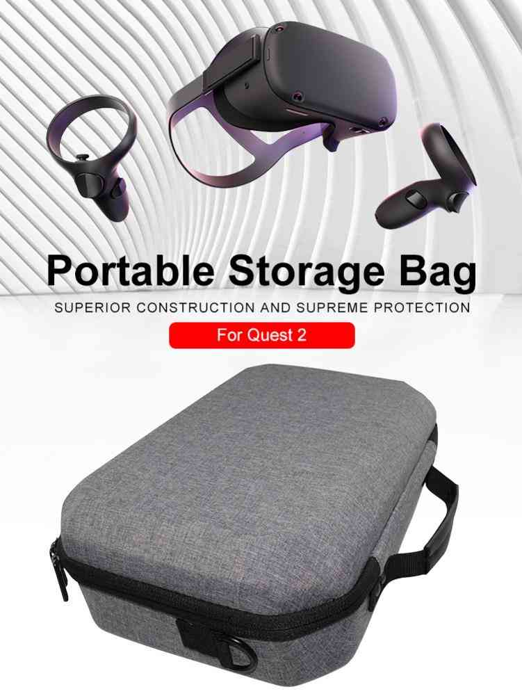 Vr príslušenstvo pre oculus quest, cestovné prenosné puzdro na náhlavnú súpravu, úložný box eva, ochranná taška