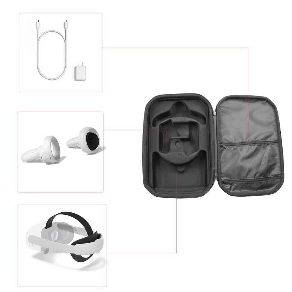Accessoires vr pour oculus quest, étui de transport pour casque, boîte de rangement eva, sac de protection