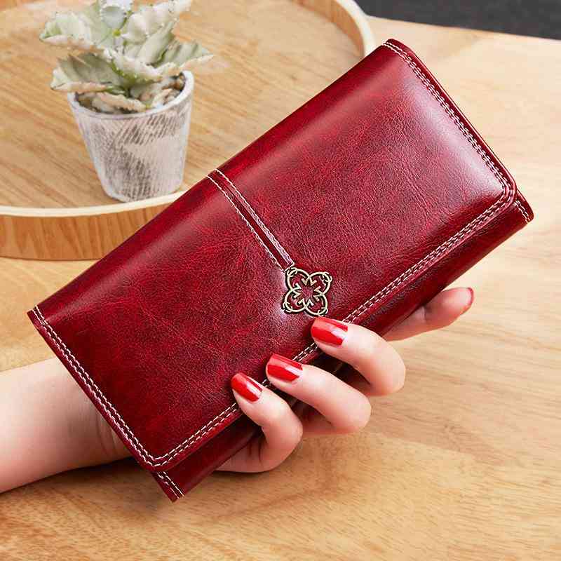 Ny portabel plånbok i vaxolja för kvinnor