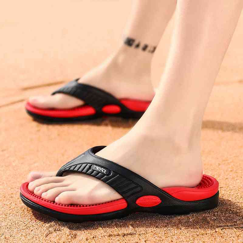 Fashion Slippers, Casual Shoes Outdoor Leisure Beach Sandals, Flip-flops  Massage Men.