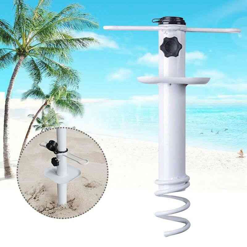Beach Umbrella Sand Anchor Base Auger Spiral Stand Storage Holder