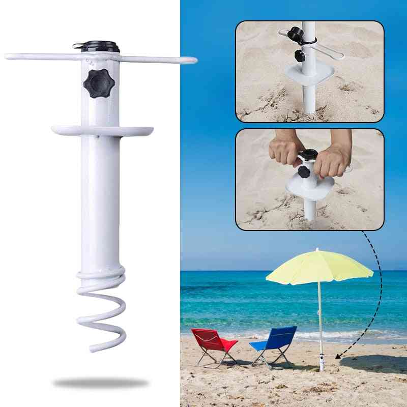 Beach Umbrella Sand Anchor Base Auger Spiral Stand Storage Holder