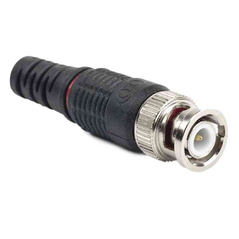 Male Bnc Plug Pin & Solderless Straight Angle Video Adapter Connector