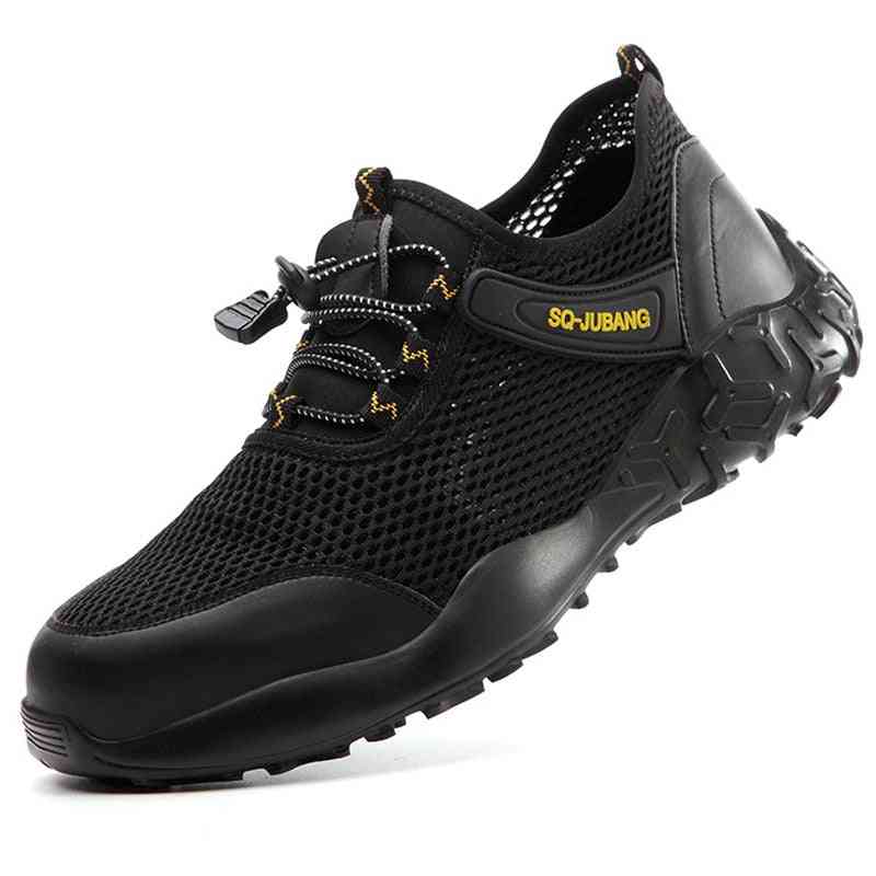 Men's Steel Toe Work Safety Boots, Breathable Shoes
