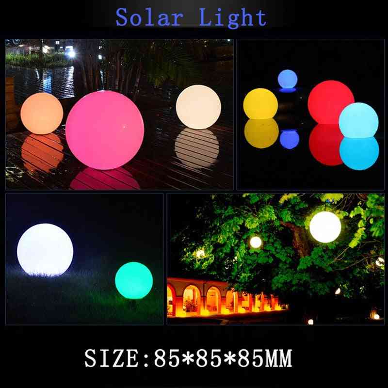 Oppladbar bassenghage solenergi farge skiftende LED ball lampe