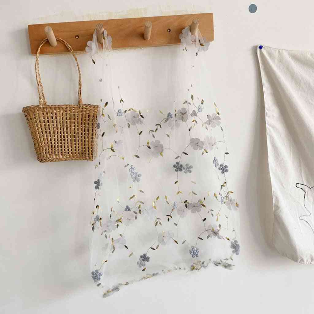 New Embroidery Handbags Cute Mesh Shopping Bag