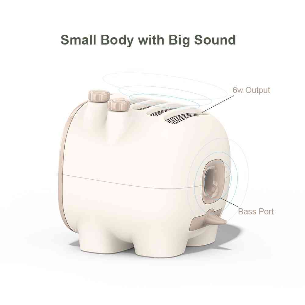 Bärbar Bluetooth-högtalare trådlös mini med väckarklocka pixelkonst tf-kort söt gadget med LED-skärm för skrivbordet