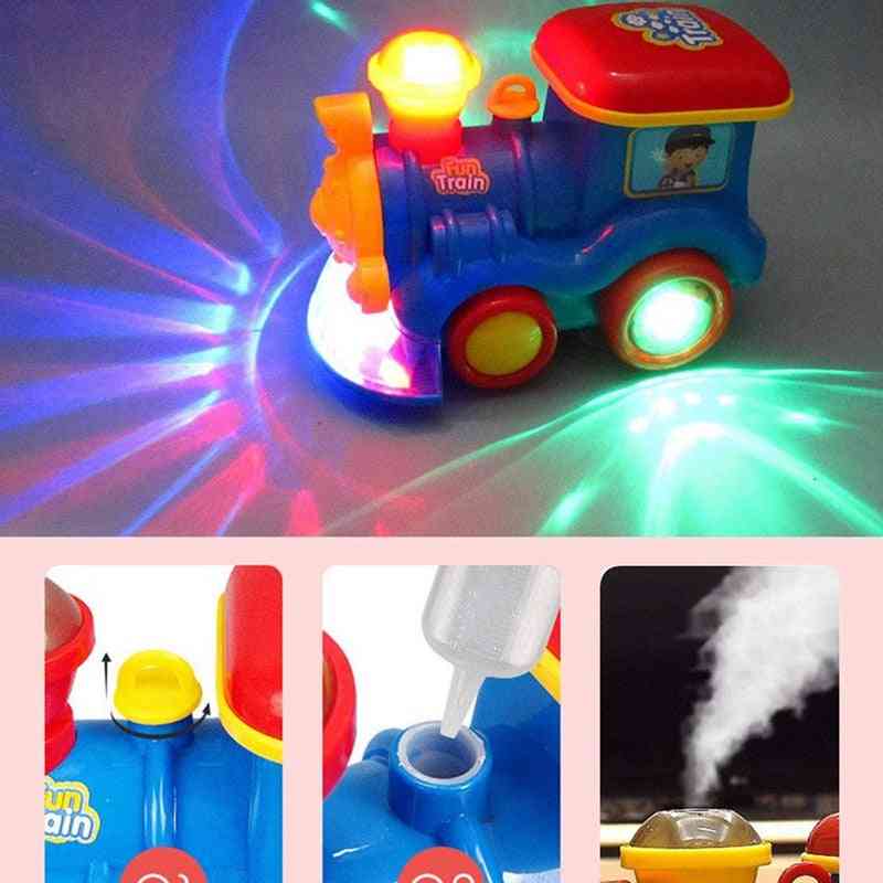 Go Steam Train Locomotive For Kids, Classic Battery Operated Toy Engine Car With Smoke, Lights And Sound.