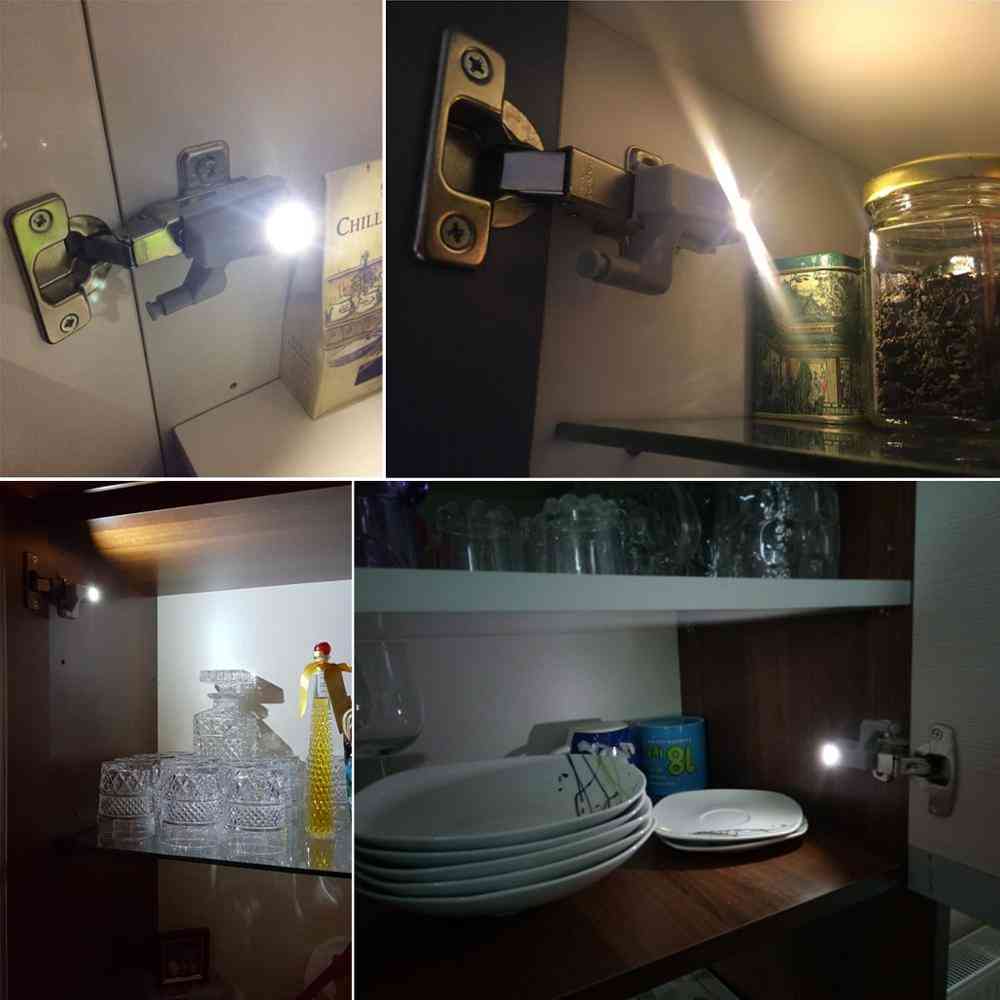 Intelligens szekrényajtó belső zsanér led érzékelő lámpa éjszakai fény