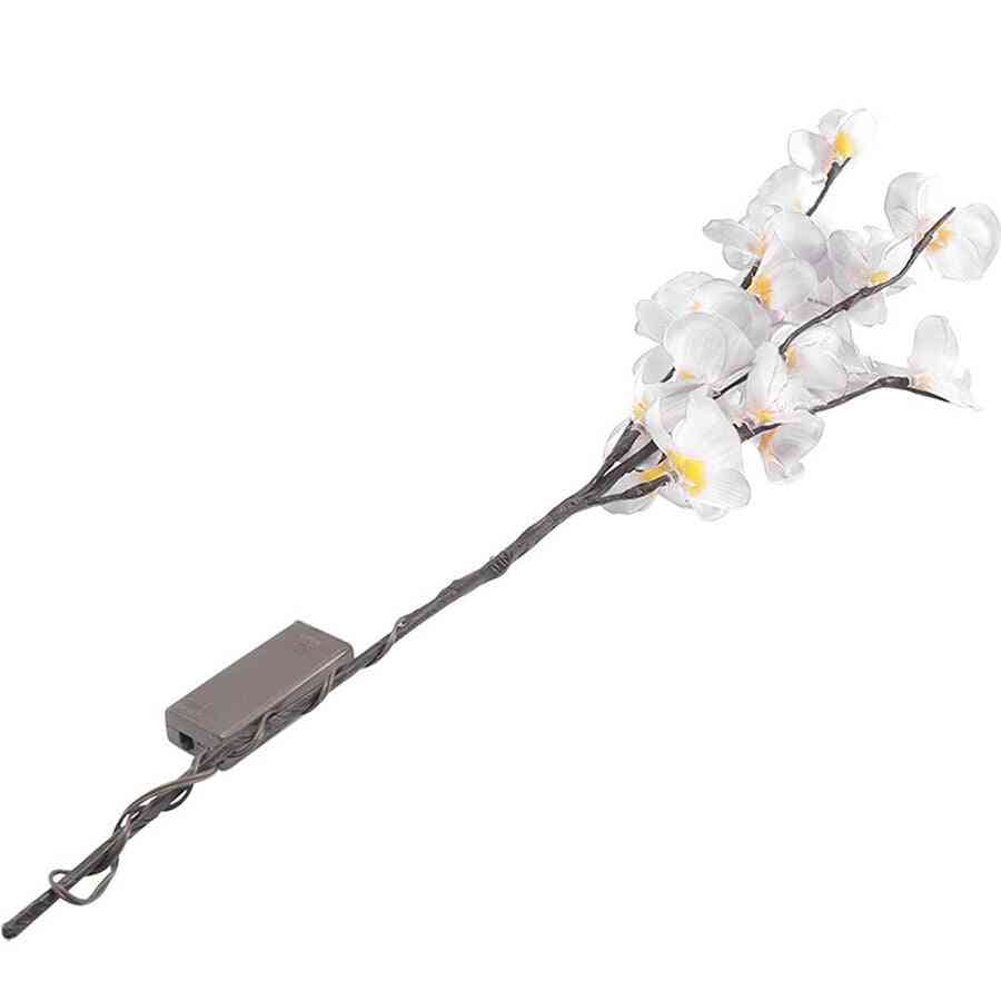 20-lampor led, simuleringsvasfyllare, orkidégren, blomljus