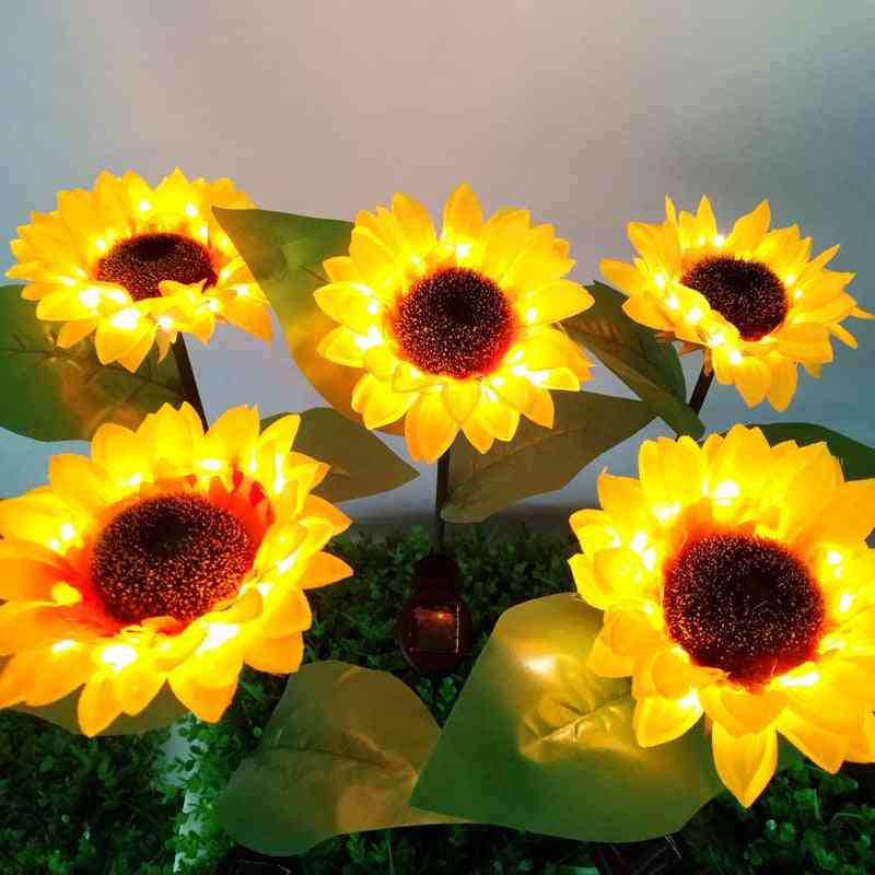 Led Solar Sunflower Ground Lamp