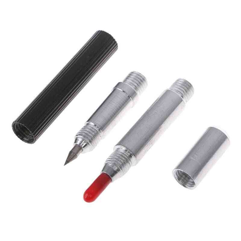 Double End Sharp Tungsten Steel Tip Scriber Clip Pen