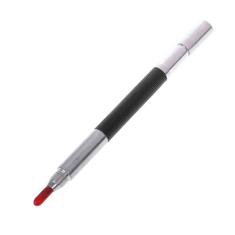 Double End Sharp Tungsten Steel Tip Scriber Clip Pen