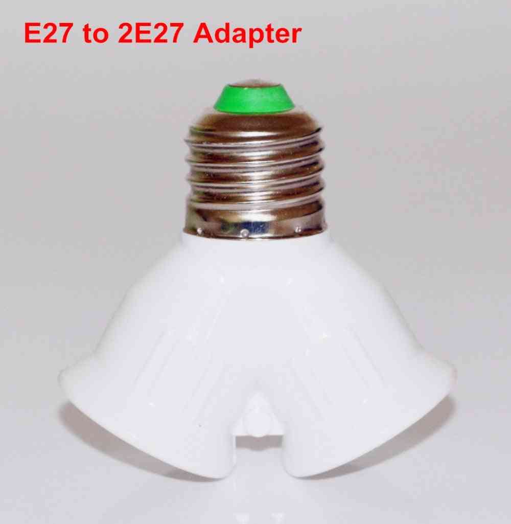 Ed lampe base e27 til 2e27 y form splitter adapter