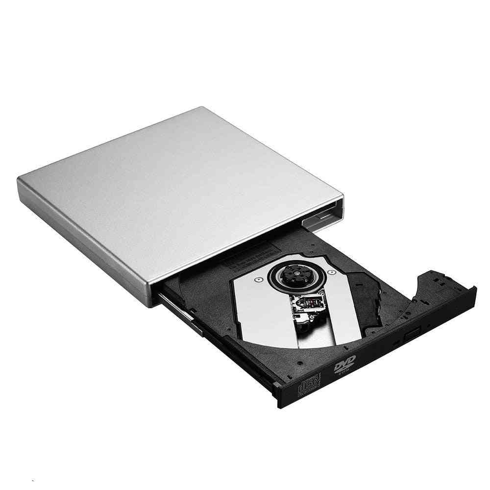 Unità dvd esterna unità ottica usb 2.0 lettore cd rom masterizzatore cd-rw lettore lettore registratore per laptop windows pc