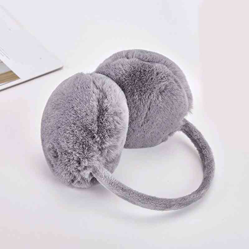 Winter Warm Cute Plush Fur Headphones Earmuffs