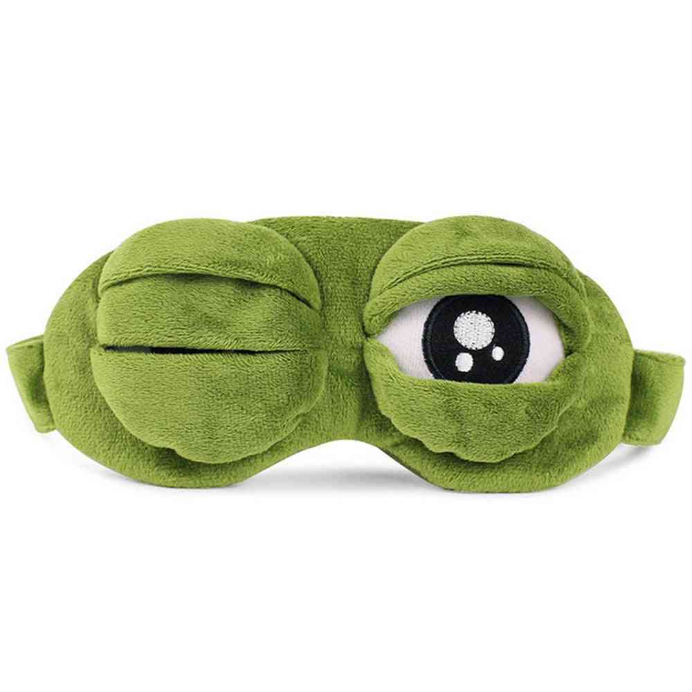3d Sad Frog Eye Cover Sleep Mask