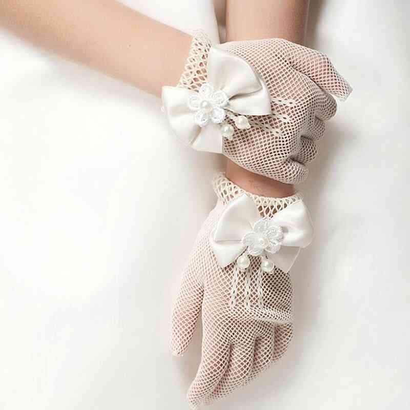 Lace Pearl Mesh, Bow Ceremony, Coronation Gloves