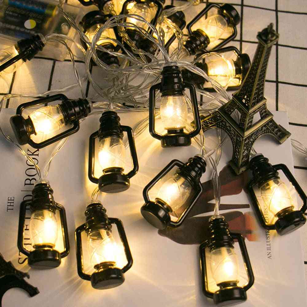 Led -valo garland ramadan -festivaali retro -kerosiinilamppu