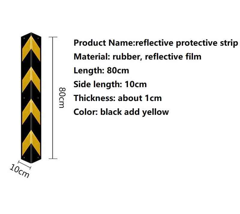 Reflexný rohový ochranný kryt proti kolízii výstražné značky pre garážové státie