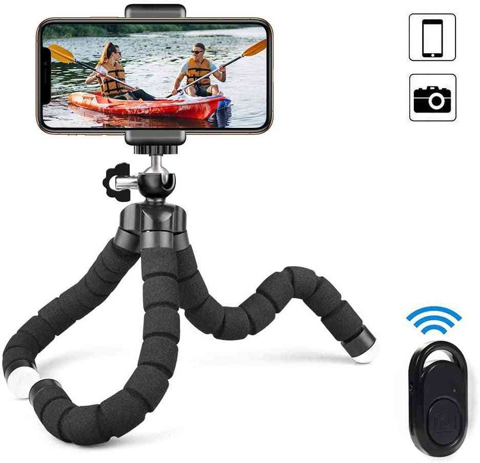 Wireless Sponge Tripod Selfie Set For Mobile, Portable Universal Bluetooth Camera Bracket