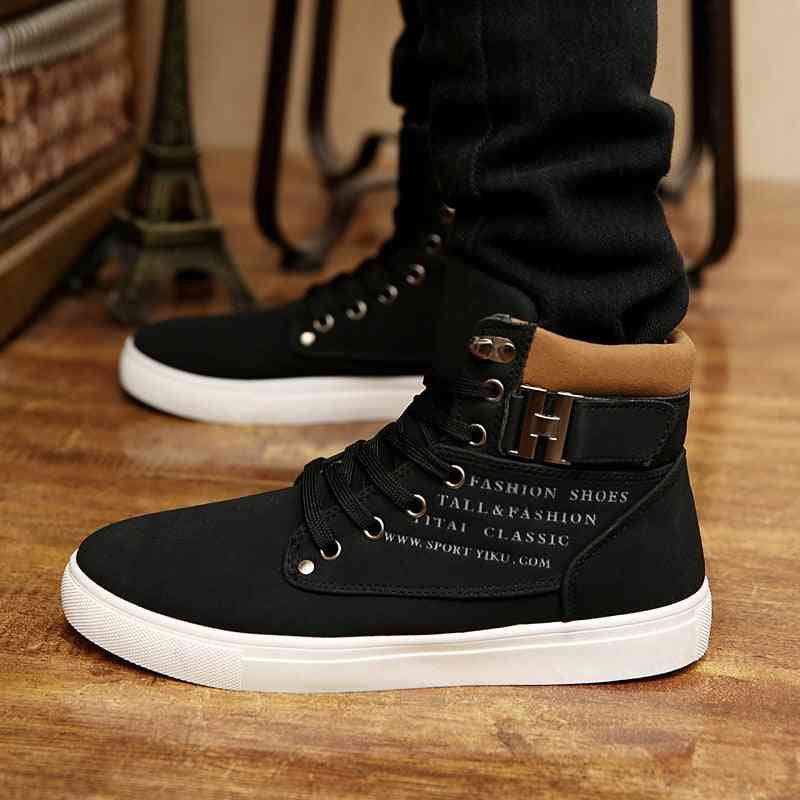Men's Winter Warm Leather High Top Shoes