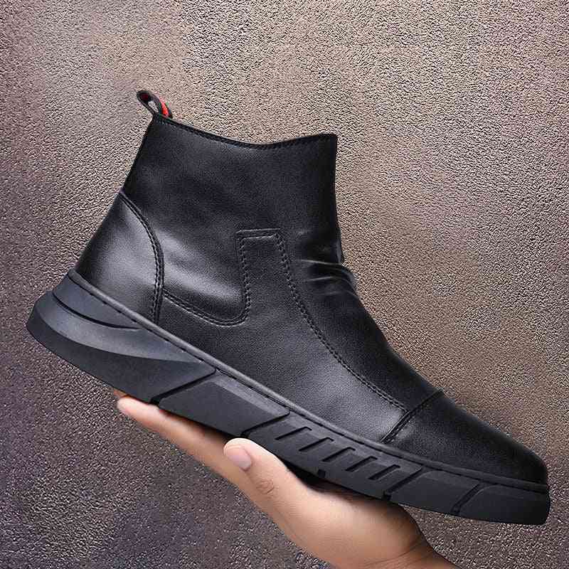 Winter Chelsea, Leather Ankle Boots